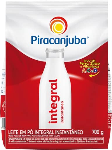 Leite em Pó Integral Instantâneo Piracanjuba Pouch 700g