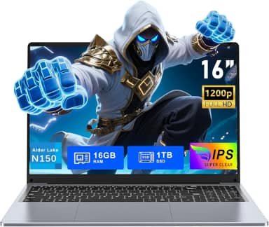 Laptop Para Jogos, Computador De 16" Com Windows 11 Pro, Processador Intel N150 12ª Geração (Até 3,6 Ghz), 16 Gb Ram, Ssd 1 Tb, Teclado Retroiluminado, Fhd 1920 * 1200, Bluetooth.
