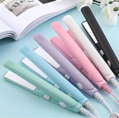 Mini Chapinha Portátil Bivolt 17cm – Ideal para Viagens, Bolsa e Retoques Rápidos – Acompanha Estojo | Cores Pastel (Lilás)
