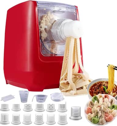 LWCHAUNG MáQuina EléTrica De MacarrãO, MáQuina AutomáTica De MacarrãO, MáQuina De Fazer MacarrãO E Misturador De Massa Com 13 Moldes, Para Espaguete, Fettuccini