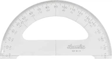 Transferidor Acrílico 180° 15 cm 8115, Trident, Incolor