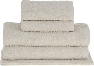 Buddemeyer Jogo de toalhas Florentina Banho Bege 5 peças