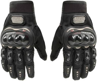 Luva Moto Motoqueiro Motocross Motociclista Bike Pró Preta Proteção Mãos Fibra De Carbono Tamanho Único - PLP MANIA