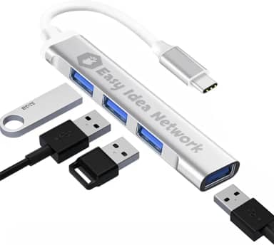 Adaptador Hub Usb Tipo C Type-C 4 Portas 5 Gbps Usb 3.0 Função OTG ORIGINAL Mobile Desktop Notebook Macbook - Easy Idea Network
