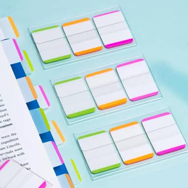 216 abas adesivas transparentes - marcadores de página e sinalizadores de índice para livros, cadernos, organizador de arquivos