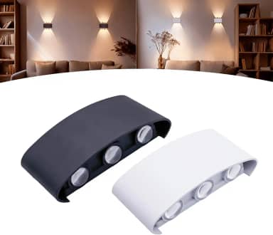 Arandela Meia Lua Led 6w 6 Fachos Ip66 Bivolt 3000k (Branco)