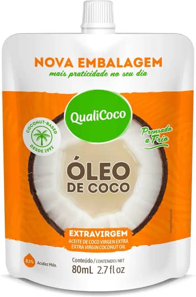 Qualicoco Sache Oleo Coco Extravirgem 80Ml
