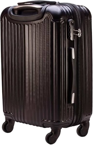 Mala de Viagem de Bordo Abs 10kg Expansiva ANAC 360 Graus com Senha (Preto)