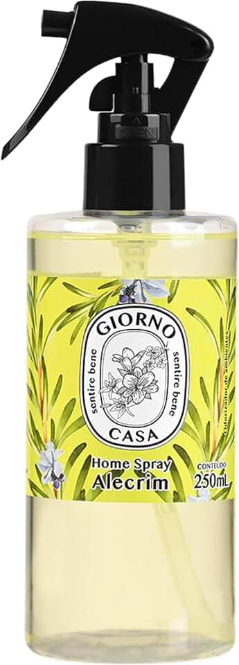 Sprays de Ambiente com Perfume (Aromatizador de Ambientes), Alecrim, Giorno Casa, 250 ml, Verde