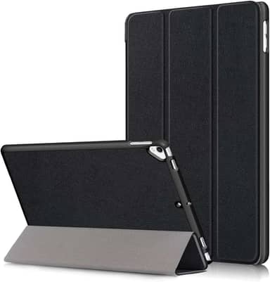 USTIYA Capa para iPad 9ª/8ª/7ª geração 10,2 polegadas 2021/2020/2019, Couro Protector, Feita de PC + PU, com Função de Acordar/Aativar (Preta)