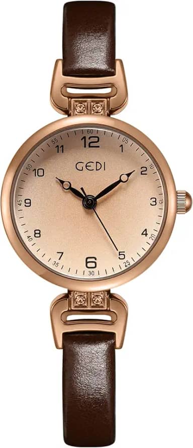 Relógio de pulso feminino, mini, ultrafino, elegante, simples, de quartzo, com pulseira de couro, à prova d'água de 30 m, analógico, para mulheres, estudantes, mulheres