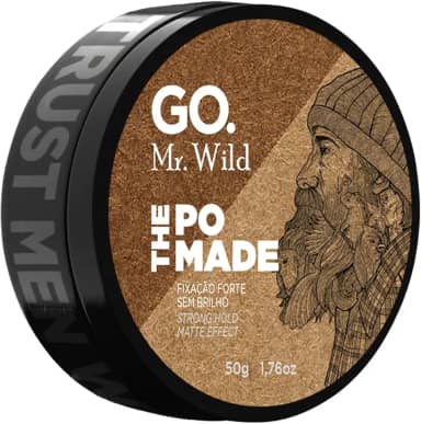GO. Man Pomada Matte (Sem Brilho) Go Mr Wild Forte Fixação Efeito Seco Natural Longa Duração Todos Os Tipos De Cabelo Go Man
