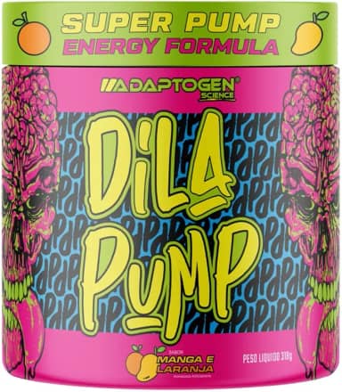Dila Pump 318g Pré Treino Sem Cafeína Sabor Manga e Laranja - Adaptogen Science