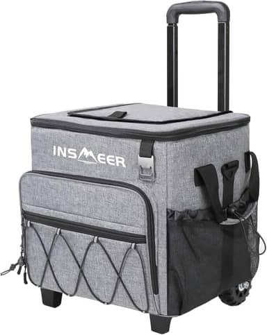 INSMEER Coolers e Bolsas Térmicas Com Rodas - 55 Latas/40 L