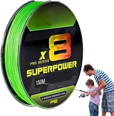 Linha de pesca, corda de pesca PE trançado extremo forte | Linha super fundida de 164 jardas para lagoa de água doce e salgada riacho rio lago