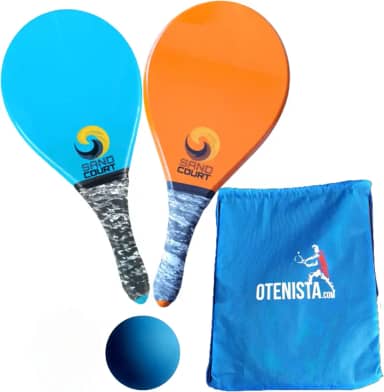 Raquete de Frescobol - Semelhante Fibra Kit 02 Raquetes, 01 Bola, 01 Sacola