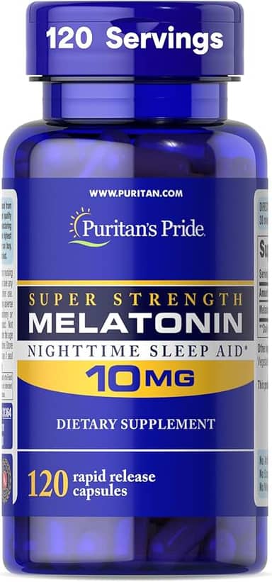 Melatonin Melatonina 10mg 120 Capsulas Puritan