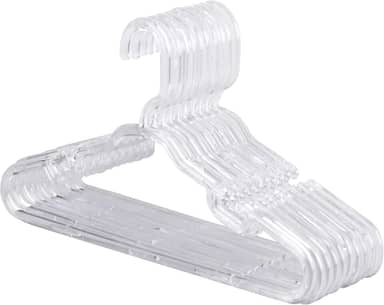 Kit 50 Cabide Infantil Reforçado Cristal Acrílico 8MM Transparente