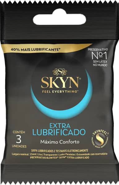 SKYN Preservativo Extra Lubrificado Com 3 Unidades
