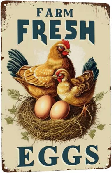 ovos frescos da fazenda, ninho de galinhas