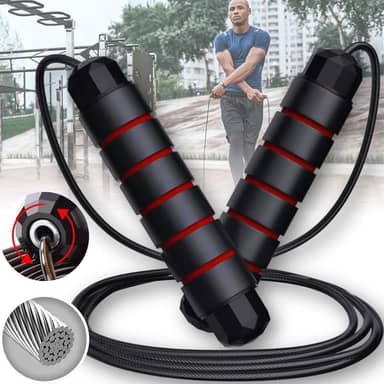 Corda De Pular Speed Rope Profissional Fitness Ajustável De 3m Com Rolamento e Cabo De Aço Revestido