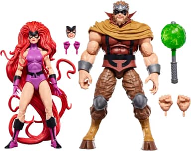 Marvel Legends Series Inhumans Medusa & Gorgon Two-Pack, 2 Fantastic Four Comics-Inspired Collectible 6-Inch Scale Action Figures