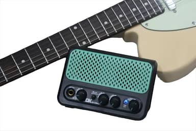 Amplificador Guitarra Portátil iG-10DMini com Bateria Eletrônica 30 Ritmos Bluetooth 10W Alto-Falante Duplo Recarregável USB-C Modos Clean/Overdrive e Entradas AUX/Fone para Prática em Casa/Viagem