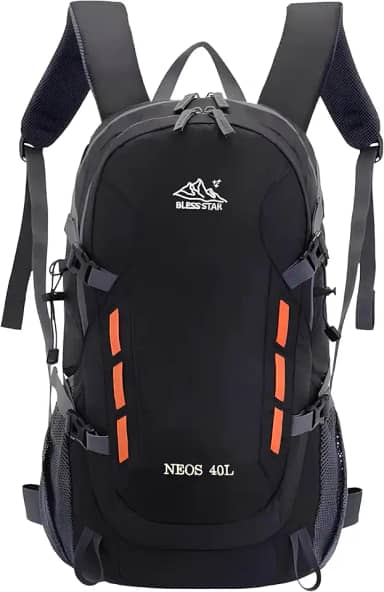 Mochila Viagem Caminhada Trekking Acampamento Resistente Masculina Feminina 40L (Preto)