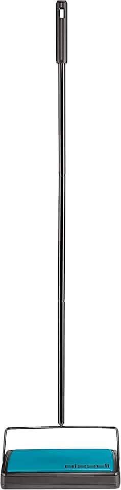 Vassoura mágica compacta para carpete e piso Bissell 2484A, azul-petróleo