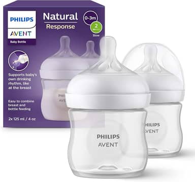 Philips Avent Kit de Mamadeiras Pétala 3.0 Duplo 4oz/125ml com tetinas de fluxo lento (Flow 2), SCY900/02