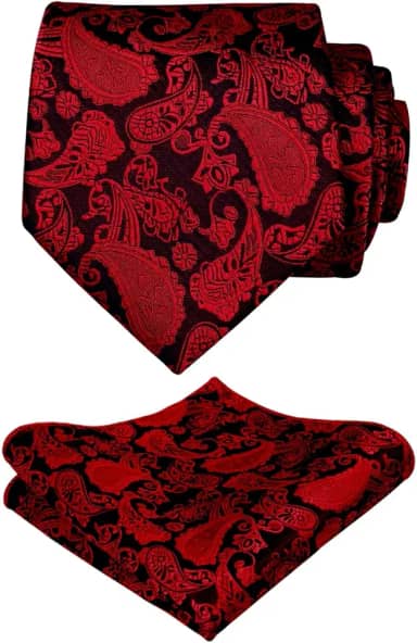 Conjunto de gravata floral casual com gravata Paisley