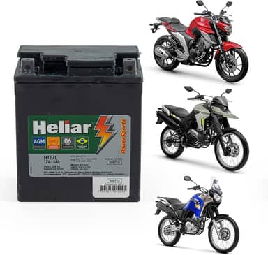 Bateria Moto Xtz Lander Tenere Fz25 Fazer Xr Tornado Twister 250 Cb 300 Nx4 Falcon 400 Nx400i Cb300 Heliar 12v 6ah