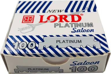 Lâminas de barbear de borda única Lord Platinum, 100 lâminas