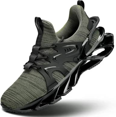 Tênis de corrida masculino, moderno, com lâmina respirável, antiderrapante, para caminhada, academia, esporte, atlético