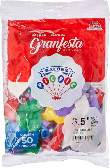 Balao Gran Festa N065 Misto - Pacote Com 50 Riberball