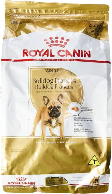 ROYAL CANIN Ração Bulldog Francês Cães Adultos, 2,5kg