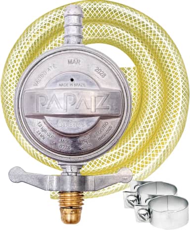 Registro Regulador de Gás Papaiz Gás Control 1kg/h com mangueira de 0,80m 904P2M08