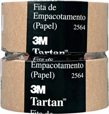 Scotch, 3M, Fita de Empacotamento, Tartan, Papel, Marrom, 50mmx50m, 2 rolos