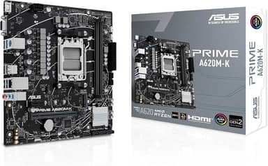 Placa Mãe Asus PRIME A620M-K (AM5/2xDDR5/HDMI/DP/VGA/M.2/USB 3.2)