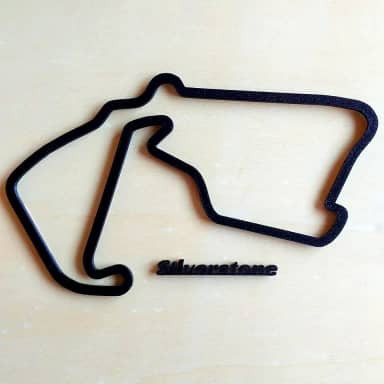 Quadro 3D Pista Silverstone/Decoração, F1, Fórmula 1 - Toque 3D