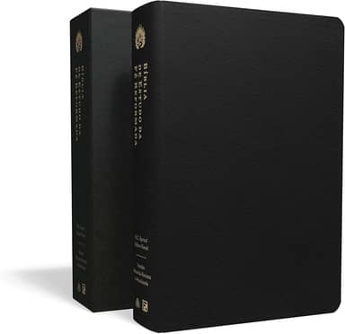A Bíblia de Estudo da Fé Reformada: Capa Couro Legítimo Preto e Estojo