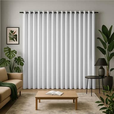 Cortina 3 Metros 300x250 Para Varão Serve em Sala, Quarto Tecido Oxford (Branco)