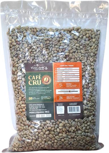 Café Arábica Moca Verde Cru 83+ SCA - Região Vulcânica 1Kg