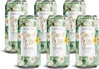 Vinho Branco Frisante Santa Vita Moscatel (6 Latas de 269ml)