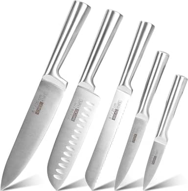 Aço inoxidável Conjunto de 5 Peças, Jogo de Facas, Faca, Facas, Conjunto de Facas