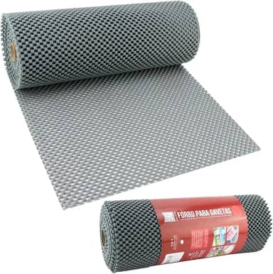 Rolo 30cmx460cm Forro Gavetas Armário Cozinha Antiderrapante