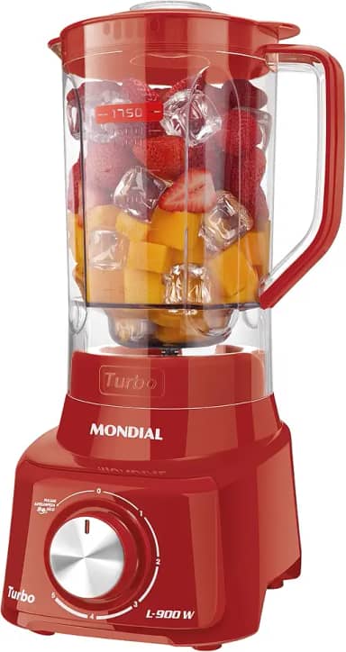 Liquidificador Turbo Full, Mondial, Vermelho, 900W, 220V - L-900 FR