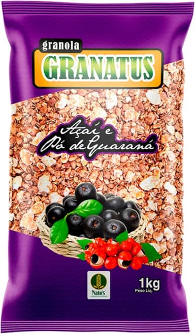 Natu's, Granola com Açaí & Pó de Guaraná, Power, Granatus, 1 Kilo