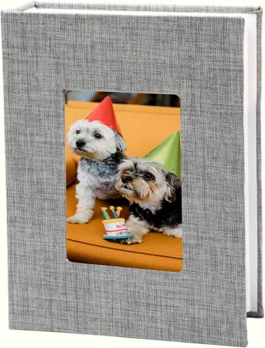 Álbuns de fotos 10 x 15 cm, álbum de livros com 100 fotos para aniversários de família, casamento (cinza)