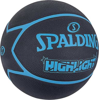 Bola de Basquete Spalding Highlight Preto/Azul Tamanho 7